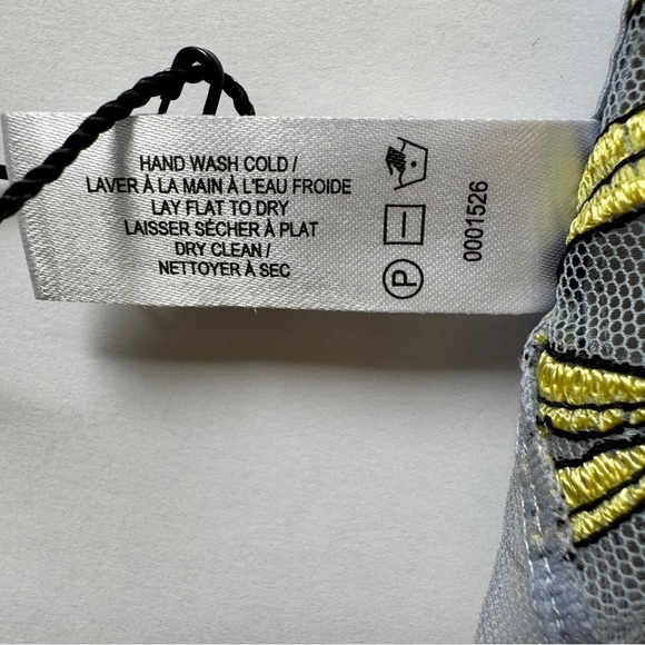 NWT Fleur Du Mal Garter Belt Banana Embroidery Lingerie Fruit Novelty Print Sz 1 - Picture 10 of 11